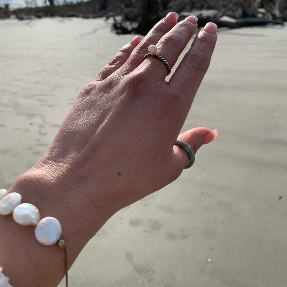 🌅Sterling Silver Hypnotic Mermaids Pearl.925 sterling Ring 🌅 - Picture 13 of 17